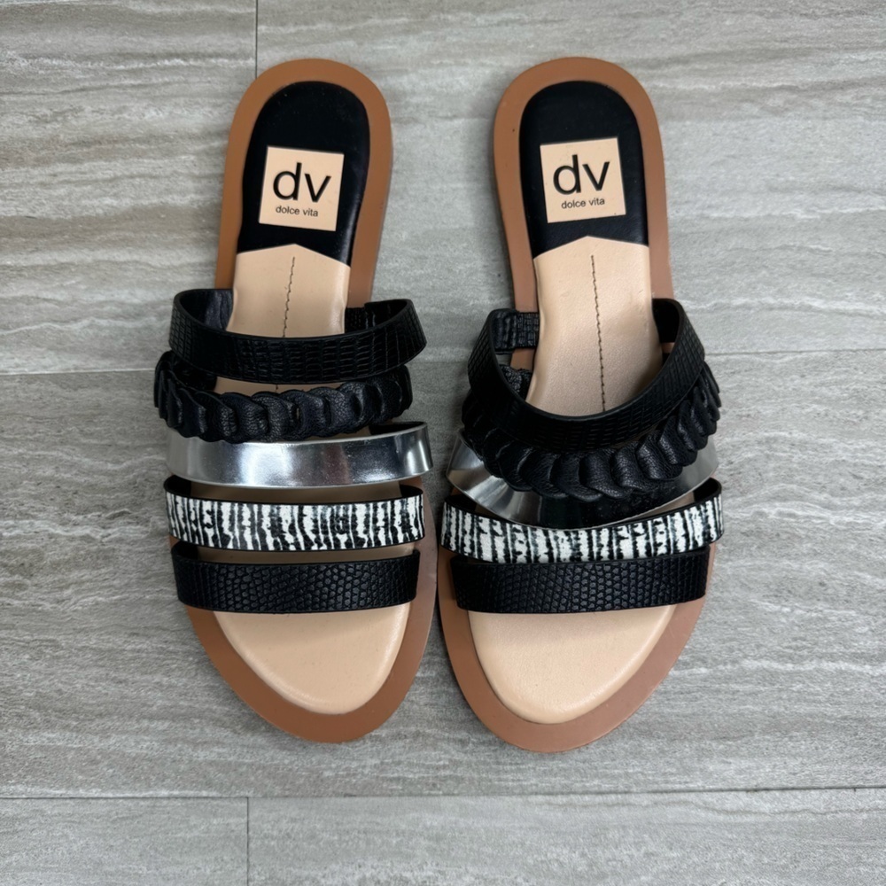 NEW Dolce Vita Multi Strap Flat Sandals Womens Size 6.5 - Picture 5 of 7